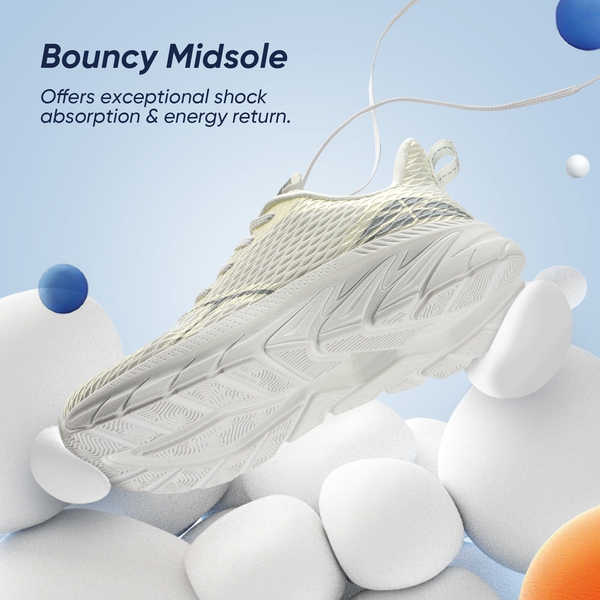 [AllSwifit 1.0] Women's Mesh Lifestyle Sneakers - ALL WHITE - 4